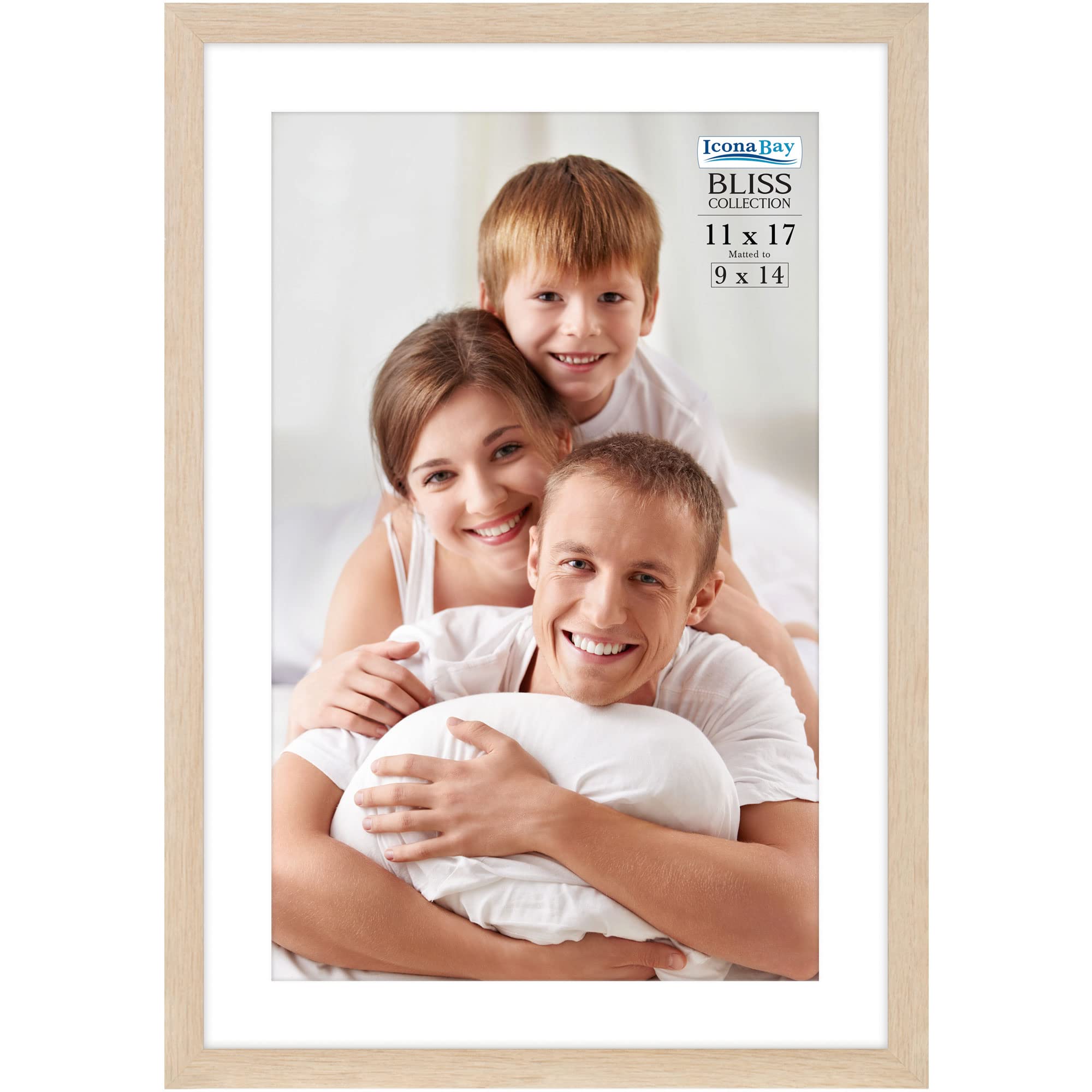 Amazon.com - Icona Bay - 11x17 Light Oak Picture Frame Fits 10x16